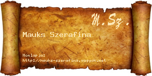 Mauks Szerafina névjegykártya